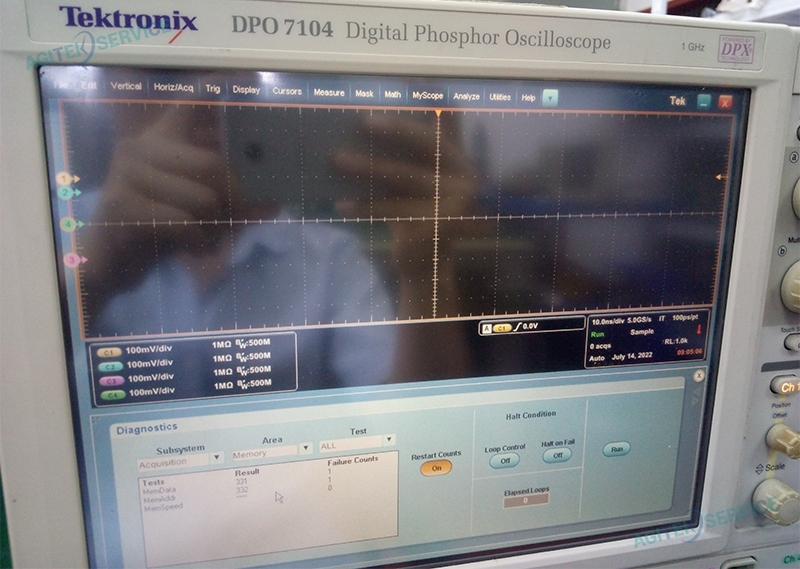 泰克示波器DPO7104面板旋鈕失效維修